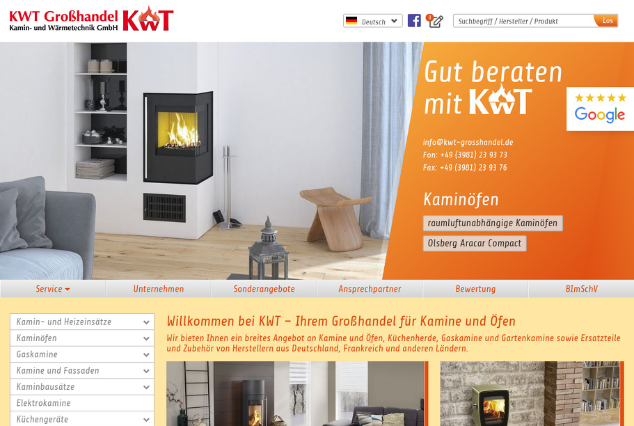 KWT GROSSHANDEL KAMIN- UND WÄRMETECHNIK GMBH