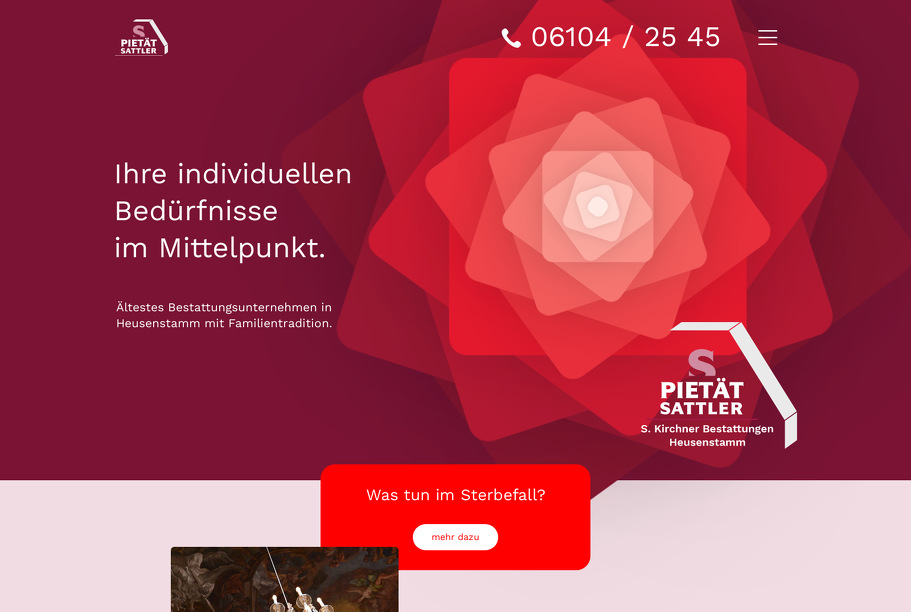 PIETÄT SATTLER S. KIRCHNER BESTATTUNGEN HEUSENSTAMM